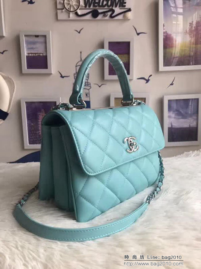 香奈兒CHANEL 92236 2018秋冬小羊皮手提肩背斜背鏈條包 DSC1063